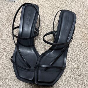 Steve Madden Black Strappy Heels